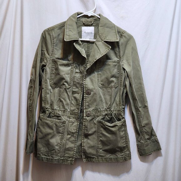 Madewell Jackets & Blazers - Madewell Military Army Green Jacket Fleet Cargo Utility XS
